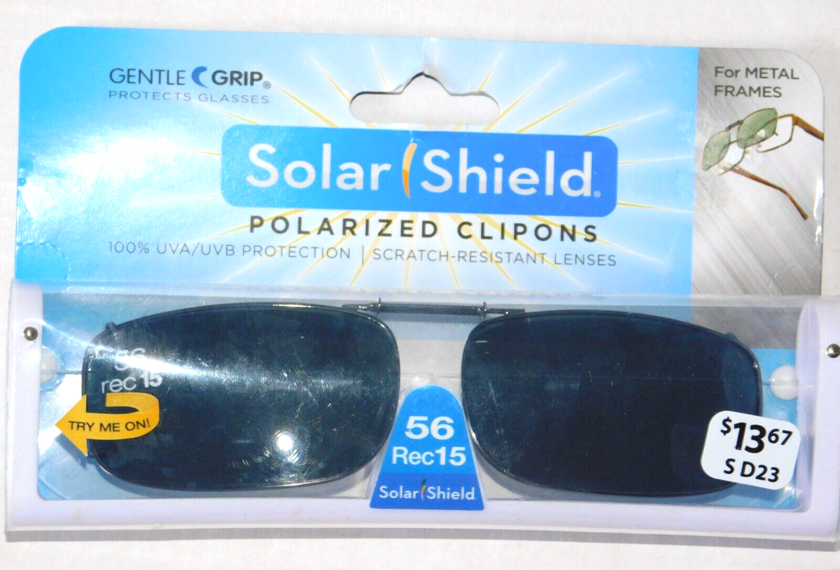 Solar Metal Frame Sunglasses 6 Way, SolarClips, Polarized Clip On Sunglasses Made in the  main image 3