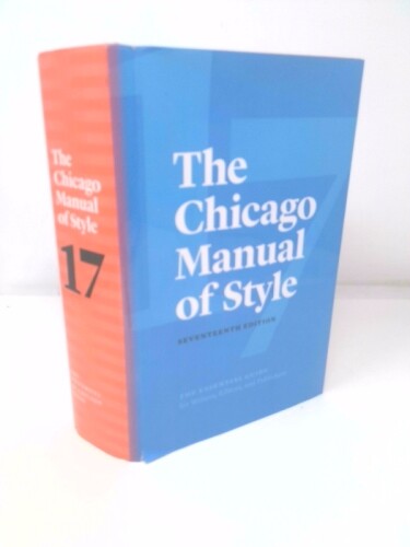 The Chicago Manual of Style, 17th Edition: The University of Chicago Press  Editorial Staff: 9780226287058: : Books