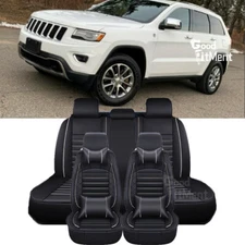 For Jeep Grand Cherokee Limited Full Set Car 5 Seat Covers Front + Rear Cushion