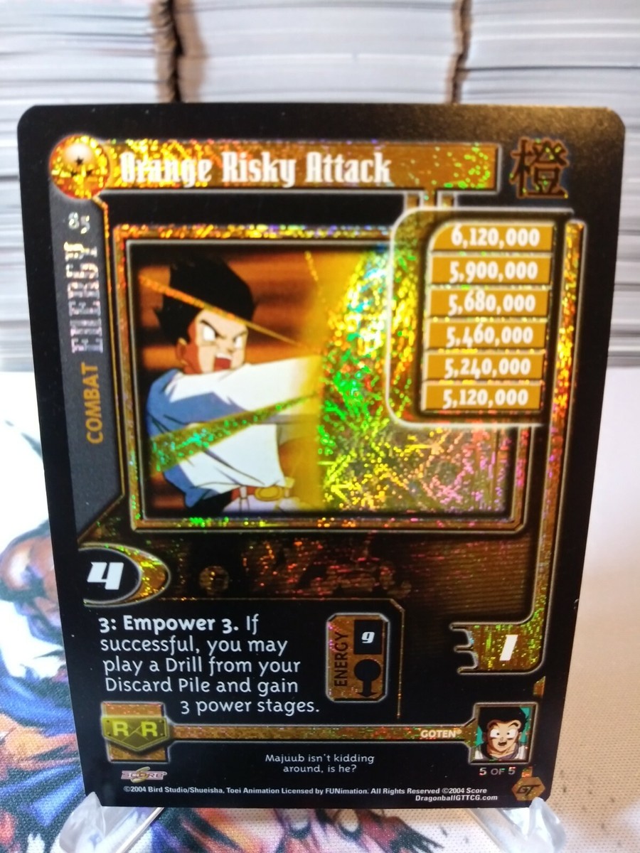 DBZ CCG DRAGON BALL Z GT ORANGE RISKY ATTACK #85 LIMITED ALT FOIL