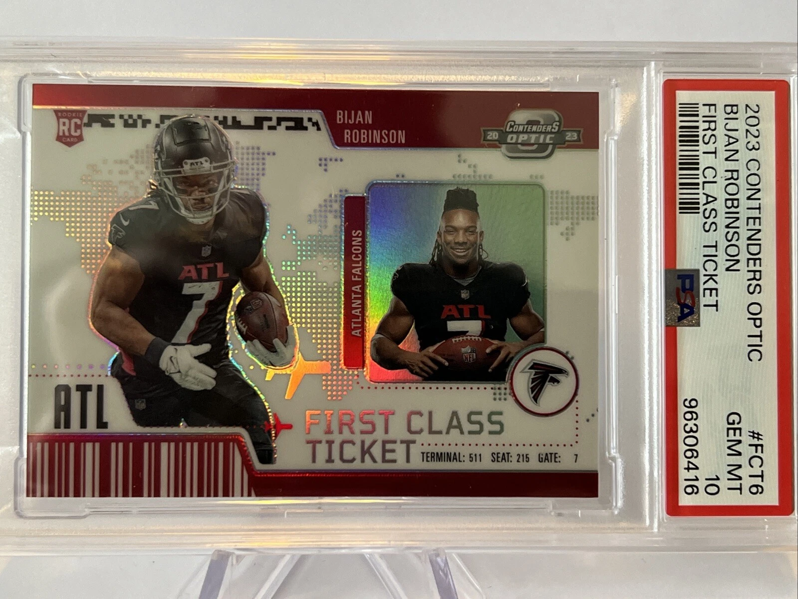 Bijan Robinson Panini Contenders Optic First Class Ticket #FCT6 Base