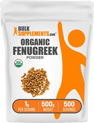 BulkSupplements USDA Organic Fenugreek Powder 500g - 1g Per Serving