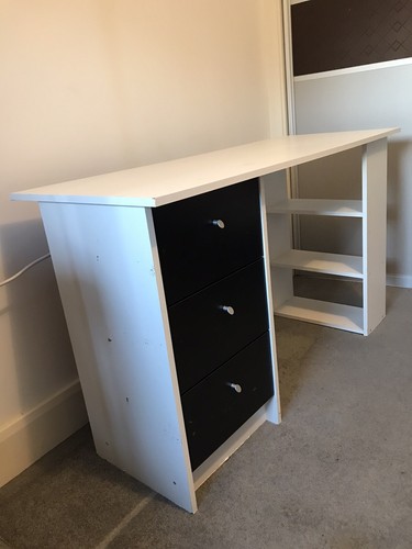 Argos Home Malibu 3 Drawers Desk - Blue & White - Used - Good Condition - Picture 2 of 9
