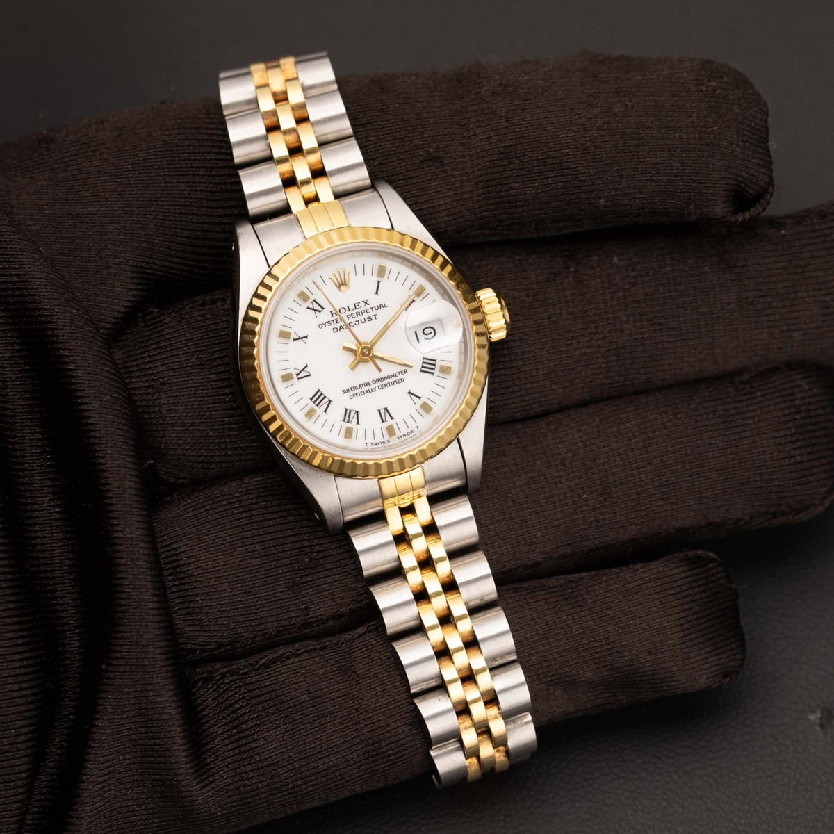 Rolex Datejust 69173 Fluted Bezel Watch 26mm Two-Tone Jubilee