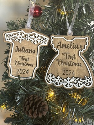 Personalisierte Christbaumschmuck Kugel Babys erstes Weihnachten Baby Geschenk,