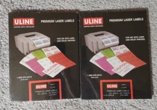 Uline Laser Labels 200 Labels Per Box 4 1/2 " Circles Two Packs 