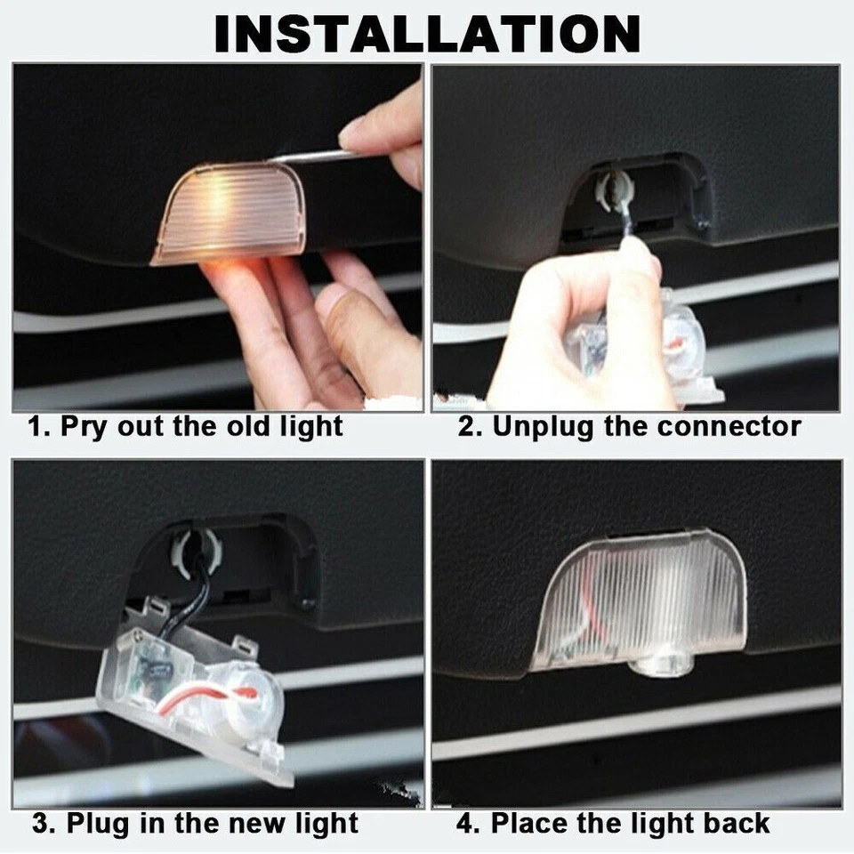 Proyector de 2 piezas de luz de puerta logotipo sombra fantasma para HONDA Accord CR-Z Odyssey Foto 4 de 4