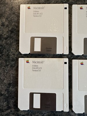 Apple Macintosh Vintage Floppy Disk Set Utilities And Tools. 4