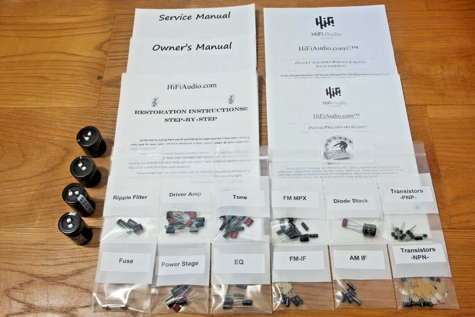 Sansui 5000x Reconstrucción Servicio Restauración Kit Reparación Filtro Condensador Foto 2 de 4