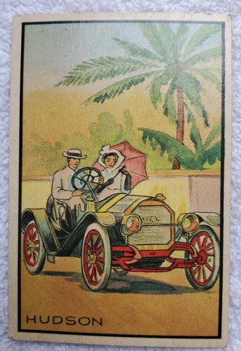 Vintage 1950's Bowman Automobile Trading Card No 29 Antique Autos Hudson 3D