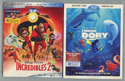 Lot of 2 Disney Blu-Rays: Finding Dory & Incredibles 2