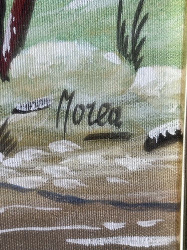 Quadro naif originale "Paesaggio Invernale" di Morea - Foto 3 di 6