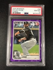 2020 Bowman DYLAN CEASE PURPLE /250 RC WHITE SOX  PSA 10 Gem Mint