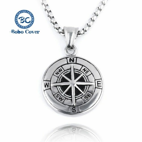 Compass Necklace Classic Simple Round 
