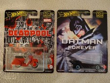 Trottinette Deadpool et Batman POUR Hot Wheels Premium Pop Culture NM rare éclaboussure 1/1