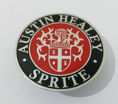 Bonnet Badge Decal Emblem Brass Made Vintage Austin Healey Bugeye Sprite #B762