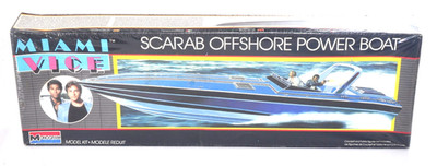 Rare Vintage Miami Vice Offshore Power Boat Model Kit Monogram Scarab Sealed New