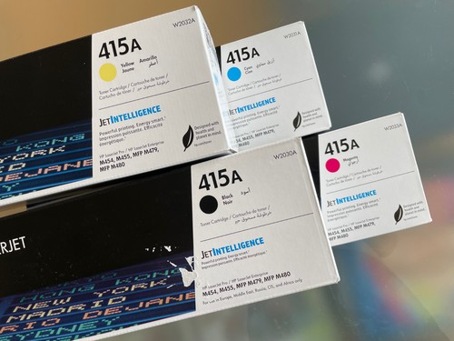 HP 415A leer Tonerkassette W2030A black W2031A cyan W2032A Yellow W2033A magenta