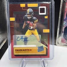 2022 Calvin Austin III Clearly RED Rated Rookie /49