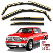 in-Channel Window Rain Guards Fit for Fit for 2009-2018 RAM Crew Cab Mega Cab