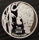 2018 KOREAN TIGER – 1 oz .999 Silver in Capsule – South Korea KOMSCO