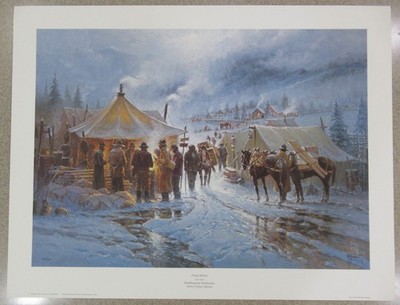 G. Harvey ''FORTY-NINERS'' 1991 Limited Edition Print 858/1250 with COA 32'' x 24''