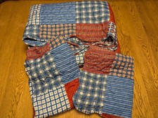 Patchwork Plaid oeko-tex standard 100 Twin Bedspread And Pillow Shams 3 Pc Set