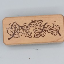 Inkadinkado Galerie Vernissage Leaf Border Rubber Stamp Wood Mounted