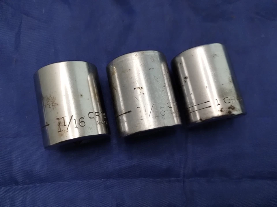 Lot (14) Pieces VTG CRAFTSMAN VV V 1/2" DRIVE V SERIES SOCKETS V Sizes Read - Image 3 of 4