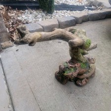 Aquarium Driftwood/Root Tree Trunk Ornament, Synthetic Polyresin, Brown/Green