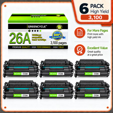 6PK Fits For HP Laserjet Pro M402n MFP M426fdw CF226A 26A Black Toner Cartridge