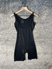 Spanx Bodysuit Shapewear Womens Medium Open Bust Mid Thigh Sculpt Underwear