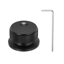 1 Pcs Aluminium Potentiometer Knobs,Oval Groove Indicator, 4/5" Black(34x20mm)