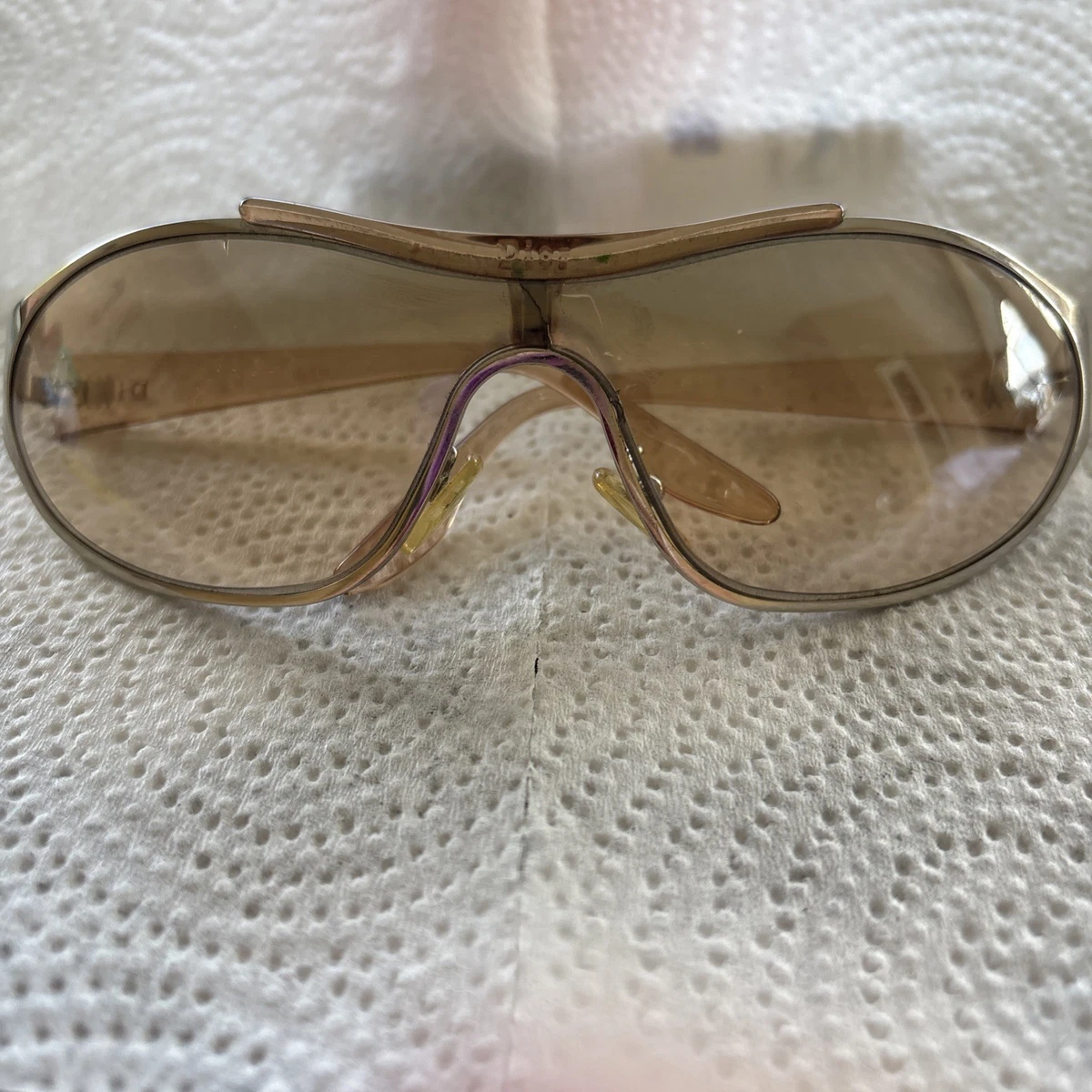 Christian Dior IndiNight 1 Sunglasses Brown/ Gold Metal Dust Pouch & Soft Case Christian Dior 2005 Sunglasses Optyl Tortoise Oversized  main image 2