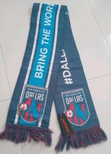 New RUFFNECK knit soccer scarf  "Let's Bring the 2026 World Cup to Dallas"