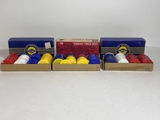 Lot of 3 Vintage Boxes Poker Chips USA Catalox Lowe