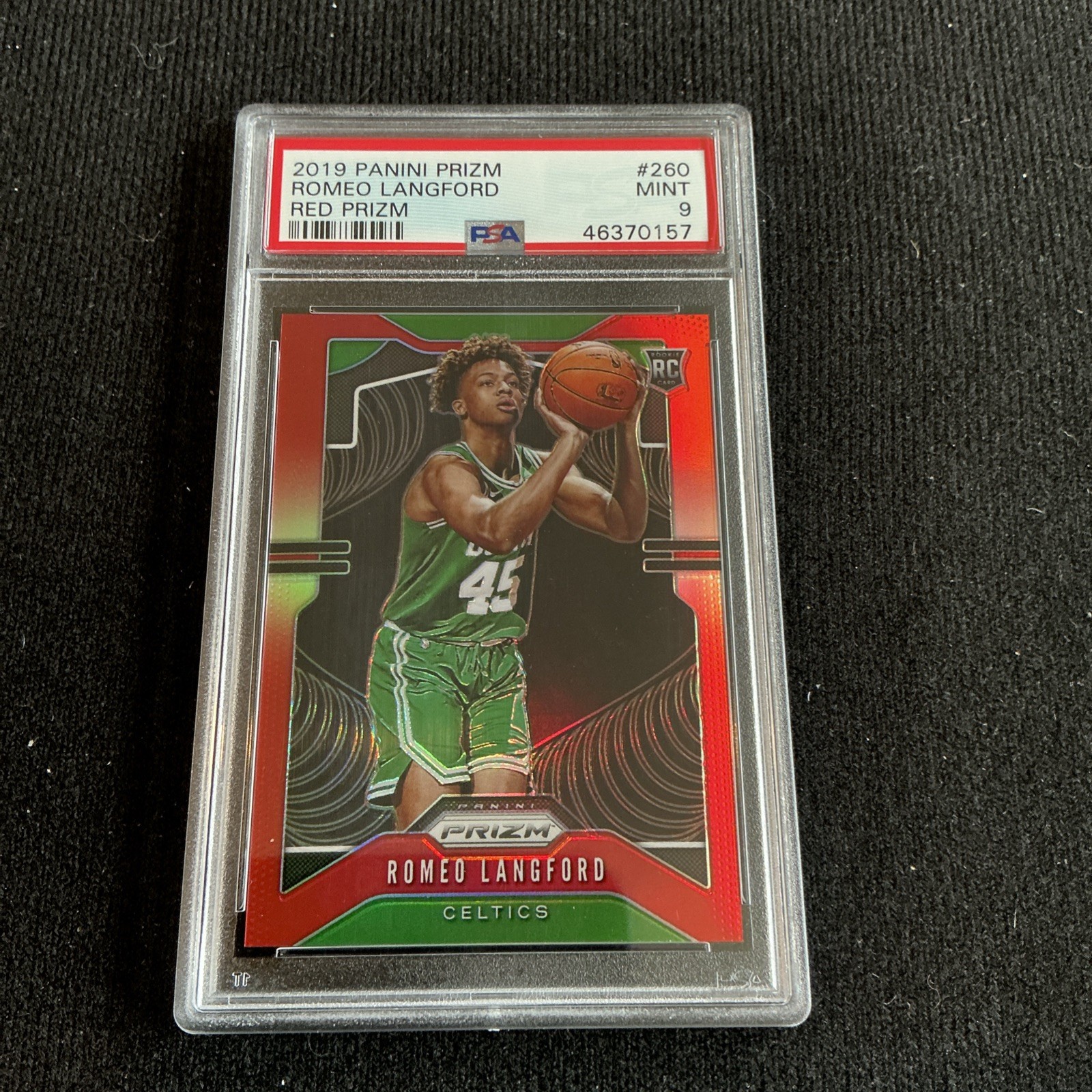 Romeo Langford 2019 Panini Prizm #260 Red #026/299 PSA 9