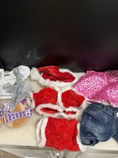 Build a Bear 8 Piece Clothing Shoe Lot Santa Outfit Shoes 2 Shorts Sparkle Top