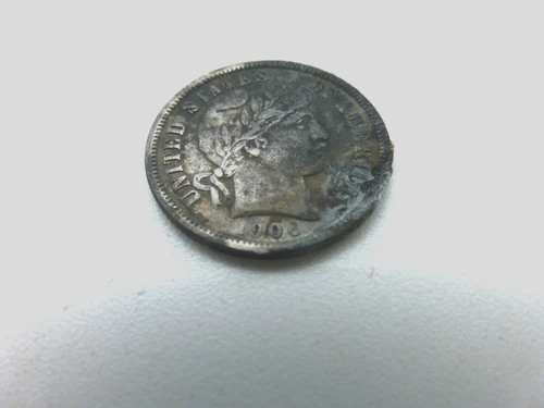 1906 Barber Dime — photo from the most recent tracked eBay sale