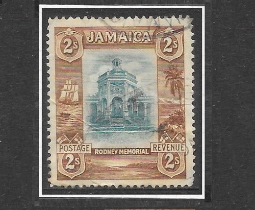JAMAICA 1919 2 shilling Admiral Rodney Monument vf used SG 86
