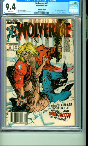 WOLVERINE #10 CGC 9.4 NEWSSTAND Edition SABRETOOTH Sienkiewicz Claremont 1989