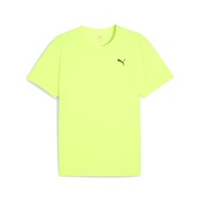 PUMA Essentials Crew Neck Short Sleeve Athletic T-Shirt Mens Yellow Casual Tops