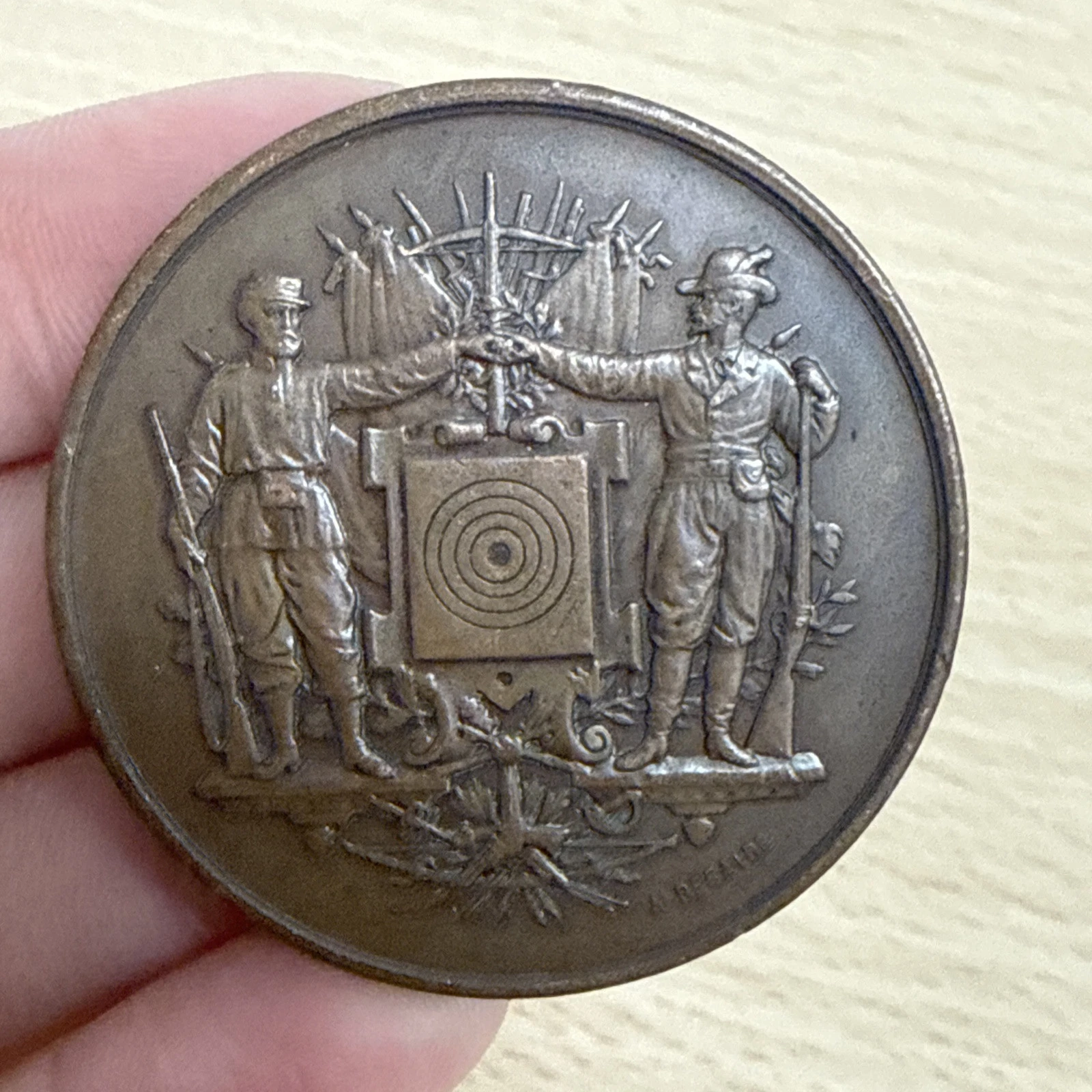 Médaille L’étude 1887 En Cuivre