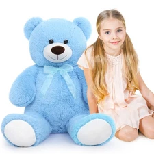 MorisMos Giant Teddy Bear Stuffed Animal 3ft-36 inch Big Pink Teddy Bear