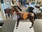 Louis Marx & Co. Vintage Johnny- Jane West Horse Flame with Saddle and Bridle