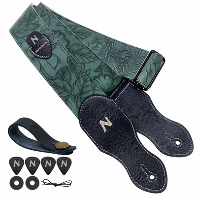 Nefelibata Guitar Strap With Pick Pocket,2.3 Inch Porter Style Vegan L