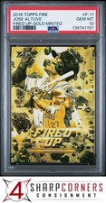 2018 TOPPS FIRE FIRED UP GOLD MINTED #F-11 JOSE ALTUVE POP 2 PSA 10