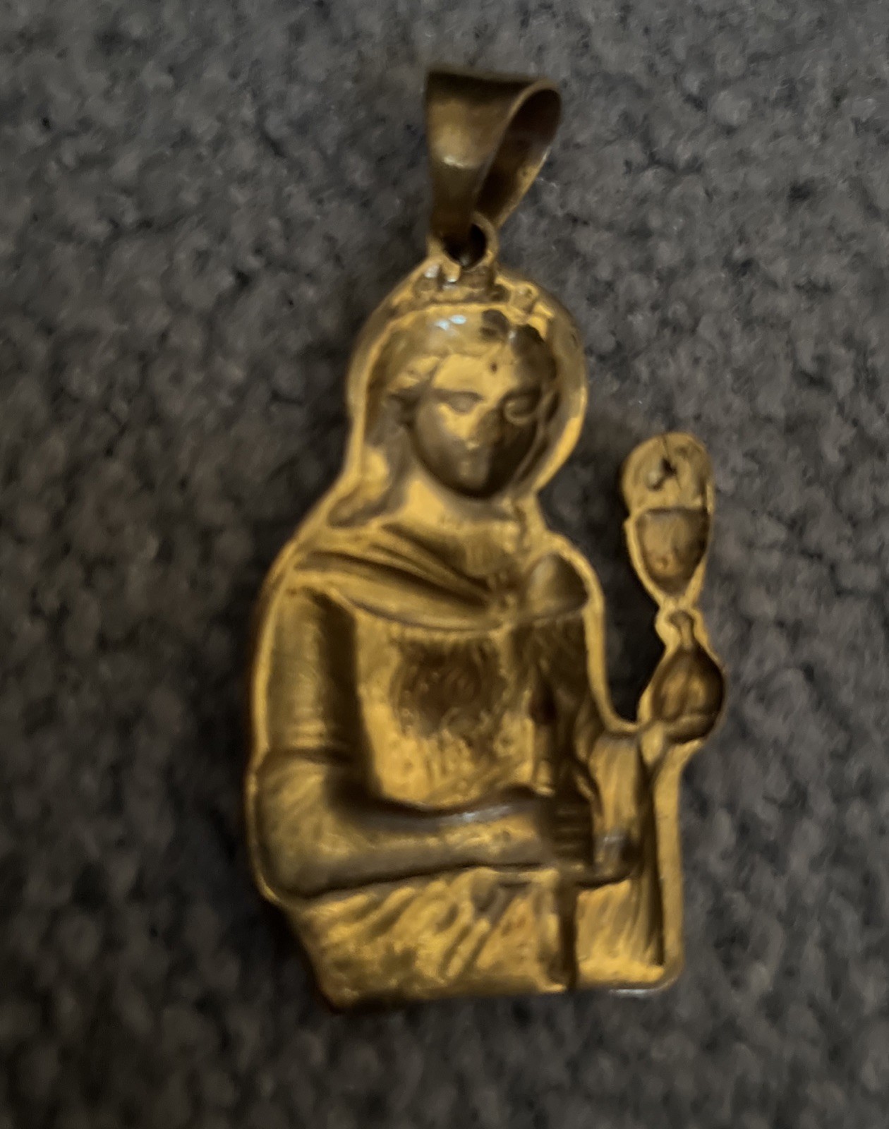 Authentic Natural Ruby Saint Barbara Medieval Pen… - image 10