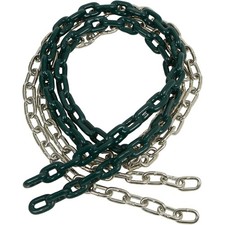 SWING SET STUFF 8 1/2 FT COATED CHAIN GREEN PAIR hardware child wood park 0056