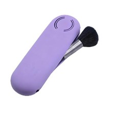 Magnetic Silicone Makeup Brush Holder Portable Cosmetic Brush Purple